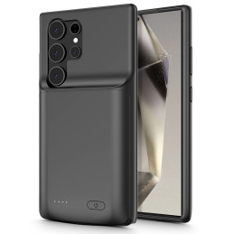Tech-Protect PowerCase dėklas, skirtas Samsung Galaxy S24 Ultra su 5000 mAh maitinimo bloku - juodas