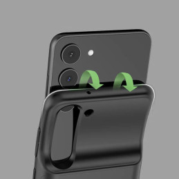 Tech-Protect PowerCase dėklas, skirtas Samsung Galaxy S24 Ultra su 5000 mAh maitinimo bloku - juodas