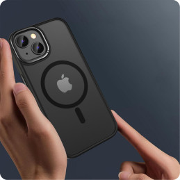 Tech-Protect MagMat 2 MagSafe dėklas iPhone 15 - matinė juoda