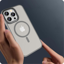 Tech-Protect MagMat 2 MagSafe dėklas iPhone 15 Pro - titano matinis