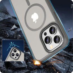 Tech-Protect MagMat 2 MagSafe dėklas iPhone 15 Pro - titano matinis