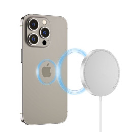 Tech-Protect QI15W-A30 indukcinis įkroviklis su MagSafe su USB-C laidu – sidabrinis