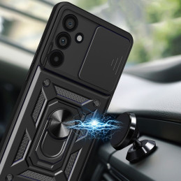 Tech-Protect CamShield Pro dėklas, skirtas Samsung Galaxy M55 5G - juodas