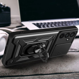 Tech-Protect CamShield Pro dėklas, skirtas Samsung Galaxy M55 5G - juodas