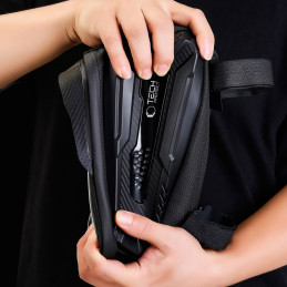 Tech-Protect V2 dviračio krepšys su vieta 1,2l telefonui - juodas