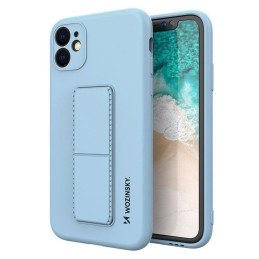 Wozinsky Kickstand Case silikoninis dėklas su stovo dangteliu, skirtas Samsung Galaxy A22 4G šviesiai mėlynai