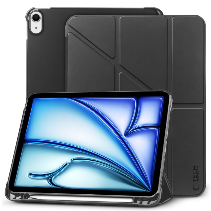 Tech-Protect SC Pen Origami dėklas, skirtas iPad Air 10,9" 2020-2022 / 11" 2024 - juodas