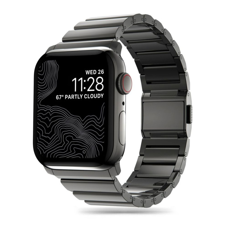 Tech-Protect SteelBand apyrankė, skirta Apple Watch 4/ 5/ 6/ 7/ 8/ 9/ SE/ Ultra 1/ 2 (42/ 44/ 45/ 49 mm) – juoda