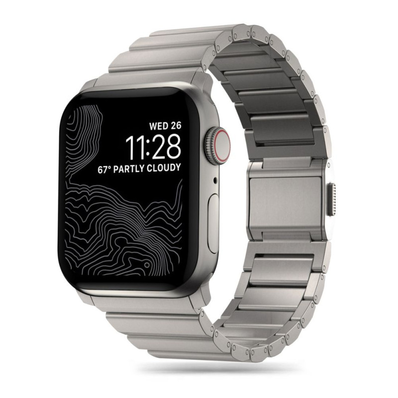 Tech-Protect SteelBand apyrankė, skirta Apple Watch 4 / 5 / 6 / 7 / 8 / 9 / SE / Ultra 1 / 2 (42/ 44/ 45/ 49 mm) - titan...