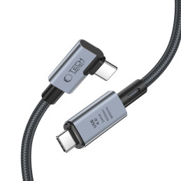 Tech-Protect UltraBoost Max L USB-C 4.0 (tiesus) / USB-C 4.0 (kampinis) PD kabelis 240W 8K 40Gbps 1,5m – pilka