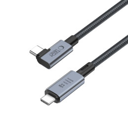 Tech-Protect UltraBoost Max L USB-C 4.0 (tiesus) / USB-C 4.0 (kampinis) PD kabelis 240W 8K 40Gbps 1,5m – pilka