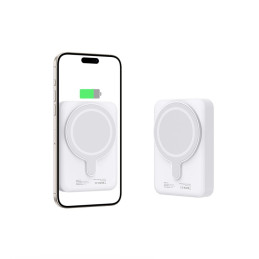 Tech-Protect LifeMag PB11 maitinimo blokas su MagSafe 10000mAh 15W USB-C prievadu - baltas + USB-C laidas