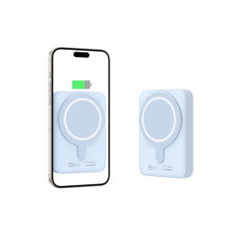 Tech-Protect LifeMag PB11 Powerbank su MagSafe 10000mAh 15W USB-C prievadu - mėlynas + USB-C laidas