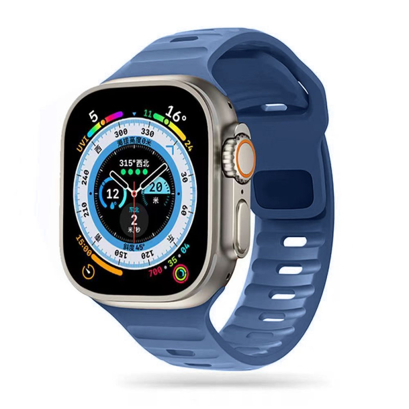 Tech-Protect IconBand Line, skirta Apple Watch 4/ 5/ 6/ 7/ 8/ 9/ SE/ Ultra 1/ 2 (42/ 44/ 45/ 49 mm) – šviesiai mėlyna