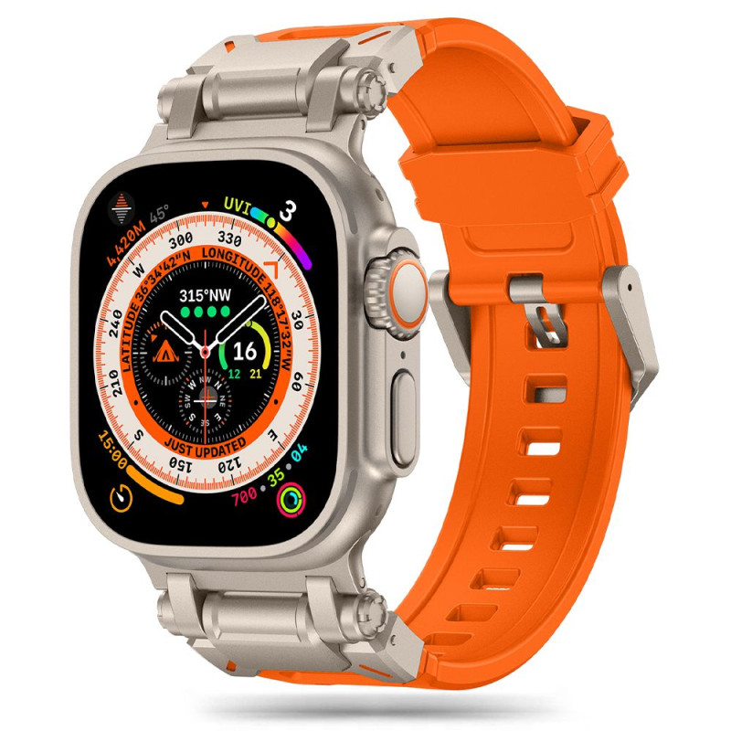 Tech-Protect Delta Pro dirželis, skirtas Apple Watch 4/ 5/ 6/ 7/ 8/ 9/ SE/ Ultra 1/ 2 (42/ 44/ 45/ 49 mm) – titano oranž...