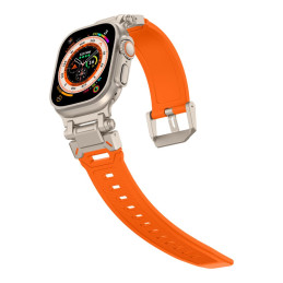 Tech-Protect Delta Pro dirželis, skirtas Apple Watch 4/ 5/ 6/ 7/ 8/ 9/ SE/ Ultra 1/ 2 (42/ 44/ 45/ 49 mm) – titano oranž...