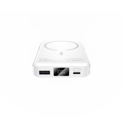 Tech-Protect LifeMag PB31 Powerbank su MagSafe 10000mAh 15W USB-C / USB-A / įtaisytuoju USB-C / Lightning laidais - balt...