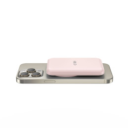 Tech-Protect LifeMag PB10 Powerbank su MagSafe 5000mAh 15W USB-C prievadu – rožinis + USB-C laidas