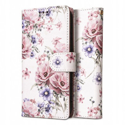 Tech-Protect Wallet dėklas, skirtas Xiaomi Redmi 13 - rožinės gėlės