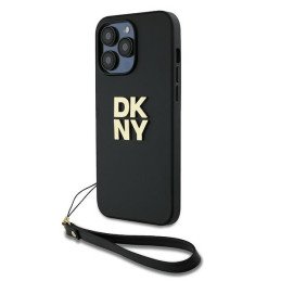 DKNY Wrist Strap Stock Logo dėklas, skirtas iPhone 14 Pro Max - juodas