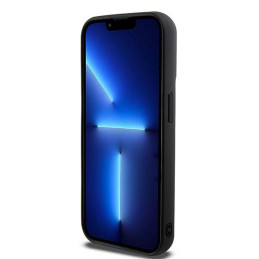 DKNY 3D Rubber Repeat Pattern dėklas, skirtas iPhone 15 Pro - juodas