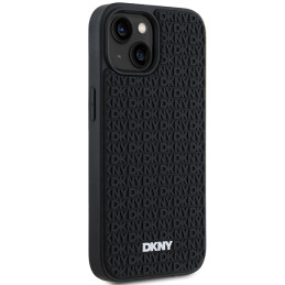 DKNY 3D guminis kartotinis dėklas, skirtas iPhone 15 / 14 / 13 - juodas