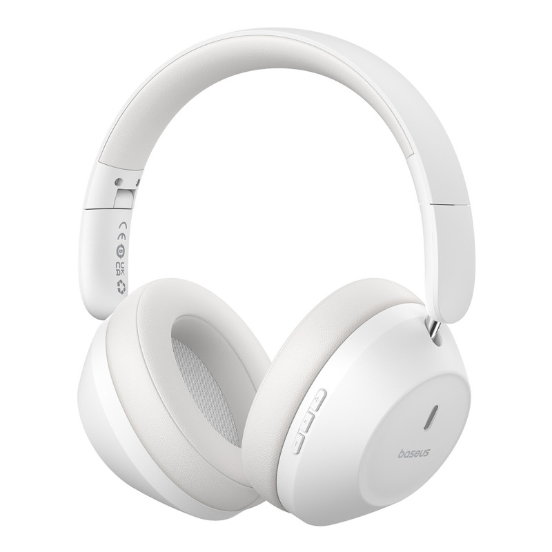 Baseus Bass 30 Max į ausis įdedamos Bluetooth 5.3 belaidės ausinės – baltos