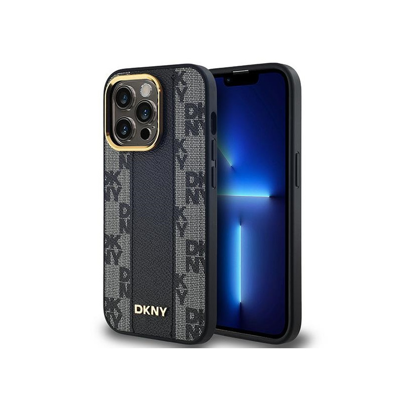 DKNY odinis languotas monofoninis dėklas „MagSafe“, skirtas iPhone 13 Pro / 13 – juodas