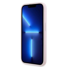 Karl Lagerfeld Diagonal Quilted Script dėklas, skirtas iPhone 14 Pro Max – rožinis