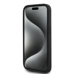 Karl Lagerfeld Diagonal Quilted Script dėklas, skirtas iPhone 15 Pro Max - juodas