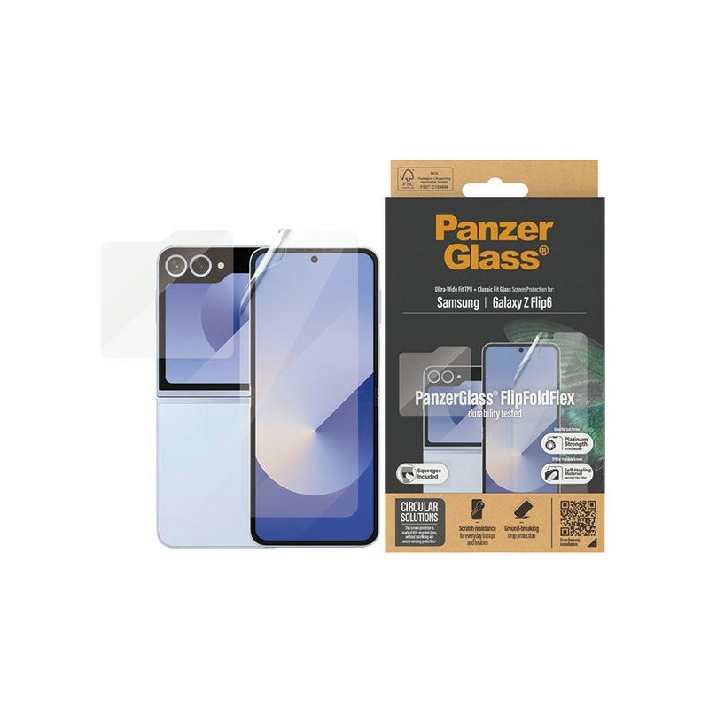 PanzerGlass Bundle 2in1 folija + grūdintas stiklas, skirtas Samsung Galaxy Z Flip 6