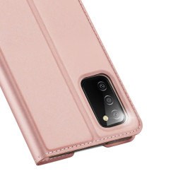 Dux Ducis Skin Pro dėklo dėklo dangtelis su atvartu, skirtas Samsung Galaxy A03s rožinės spalvos