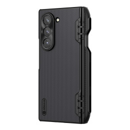 Nillkin Super Frosted Shield sulankstomas dėklas, skirtas Samsung Galaxy Z Fold 6 5G su rašiklio laikikliu – juodas