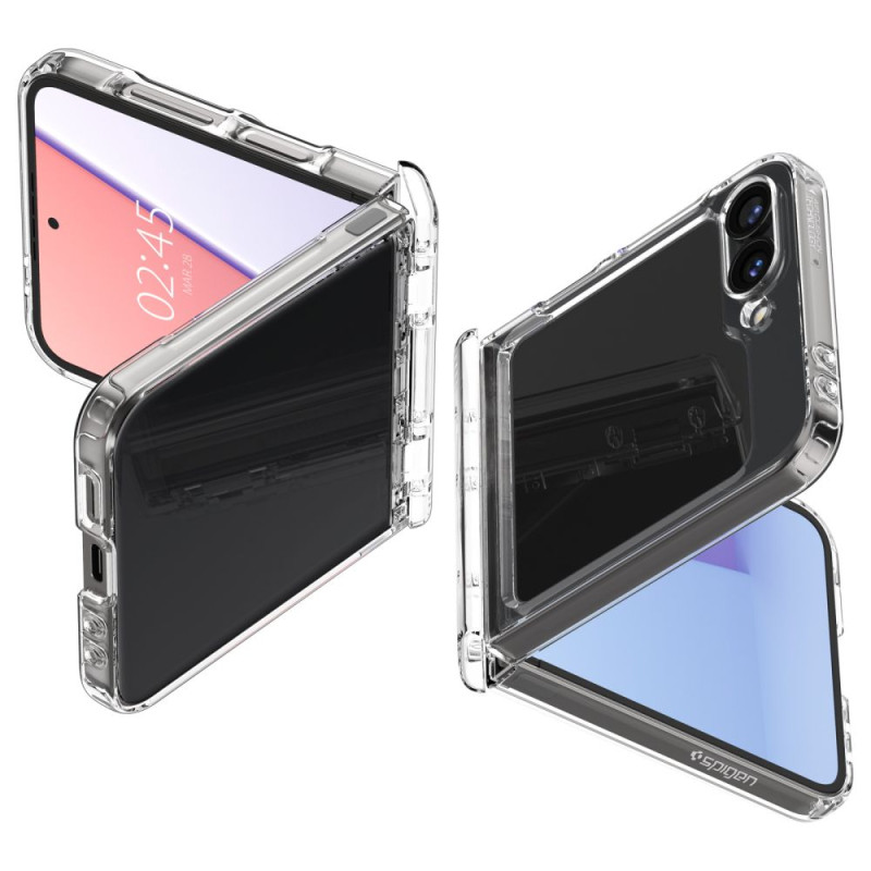 Spigen Ultra Hybrid Pro dėklas, skirtas Samsung Galaxy Z Flip 6 - skaidrus