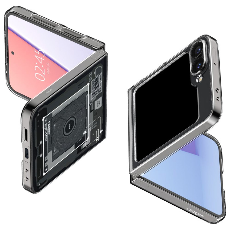 Spigen Airskin dėklas, skirtas Samsung Galaxy Z Flip 6 - tamsiai pilkas (Zero One modelis)
