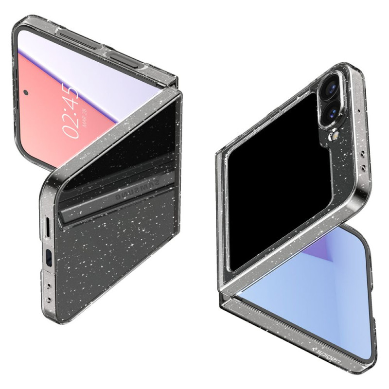 Spigen Airskin Glitter dėklas, skirtas Samsung Galaxy Z Flip 6 - skaidrus