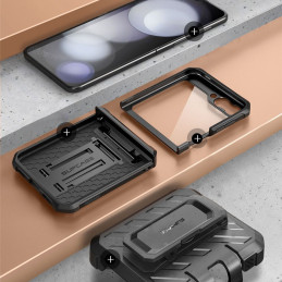 Unicorn Beetle Pro Supcase dėklas, skirtas Samsung Galaxy Z Flip 6 – juodas