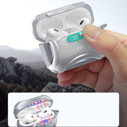ESR Cyber Flicklock Halolock MagSafe dėklas, skirtas Airpods Pro 1/ 2 – sidabrinis