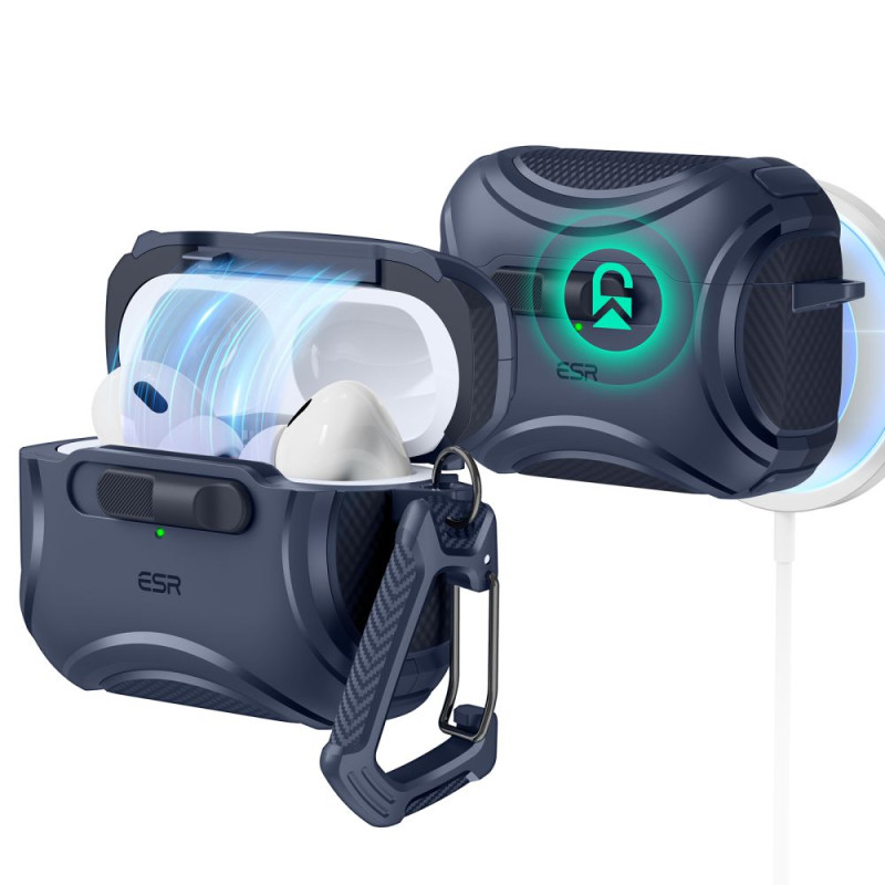 ESR Cyber Flicklock Halolock MagSafe dėklas, skirtas Airpods Pro 1/ 2 – mėlynas