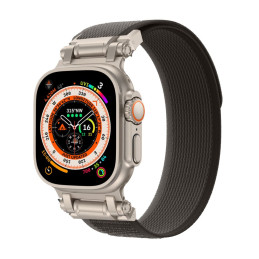 Tech-Protect Nylon Delta dirželis, skirtas Apple Watch 4/ 5/ 6/ 7/ 8/ 9/ SE/ Ultra 1/ 2 (42/ 44/ 45/ 49mm) – juoda/ oran...