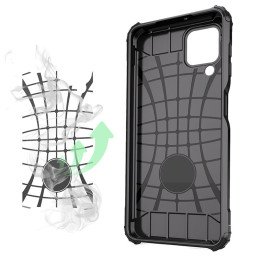 Hybrid Armor šarvuotas hibridinis dėklo dangtelis, skirtas Samsung Galaxy A22 4G sidabras