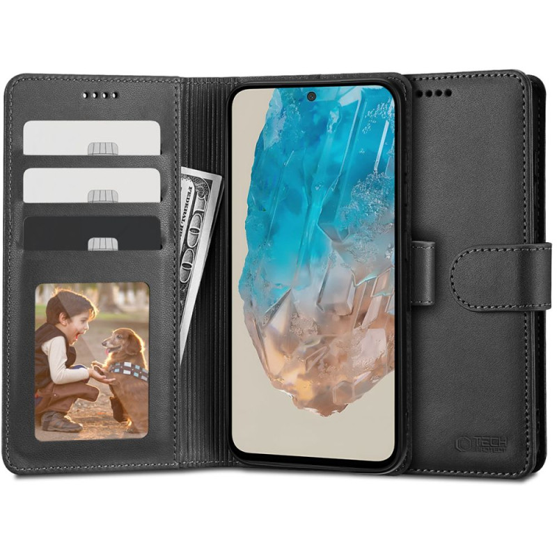 Tech-Protect Wallet dėklas, skirtas Samsung Galaxy M35 5G - juodas