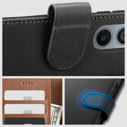 Tech-Protect Wallet dėklas, skirtas Samsung Galaxy M35 5G - juodas