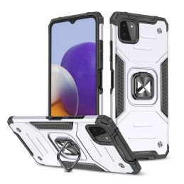 Wozinsky Ring Armor Armored Hybrid Case Cover + Magnetinis laikiklis, skirtas Samsung Galaxy A22 4G Silver