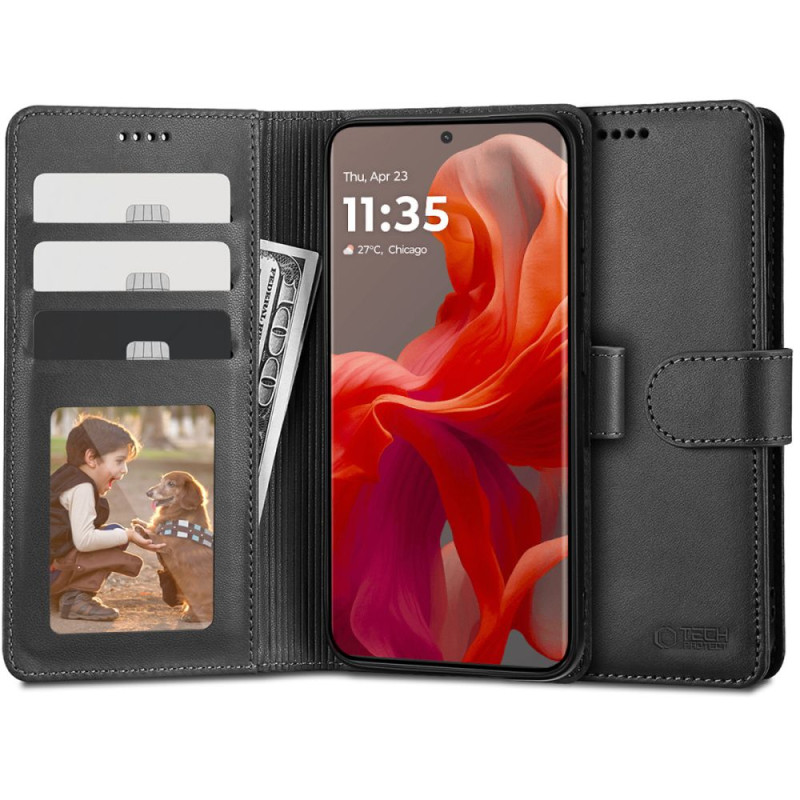 Tech-Protect Wallet dėklas, skirtas Motorola Moto G85 5G - juodas