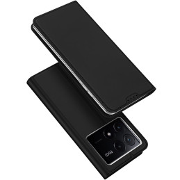 Dux Ducis Skin Pro dėklas, skirtas Xiaomi Poco X6 Pro 5G / Redmi K70E su atvartu ir kortelės lizdu - juodas