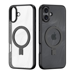 Dux Ducis Aimo Mag dėklas su MagSafe ir stovu iPhone 16 - juodas