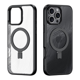 Dux Ducis Aimo Mag dėklas su MagSafe ir stovu iPhone 16 Pro - juodas