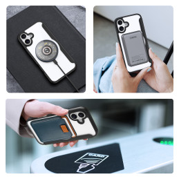 Dux Ducis Skin X Pro dėklas iPhone 16 Plus su MagSafe ir atvartu - juodas