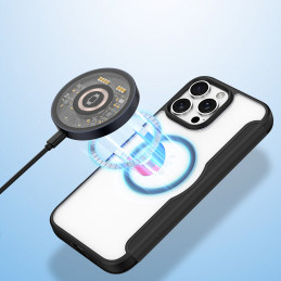 Dux Ducis Skin X Pro dėklas skirtas iPhone 16 Pro su MagSafe ir atvartu - juodas